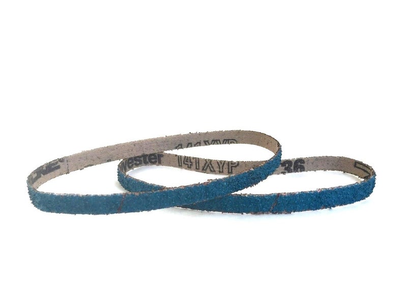 Starcke 3/8 x 13 Inch Sanding Belts - Starcke Premium 40 Grit Blue Zirconia Cloth Belt Sanders for Woodworking, Metal, Composites & Aluminum, Autobody Sandpaper Belts, Narrow Air File Belt Sanding - 30 Pack - Image 2